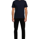 T-shirt pour Homme en Coton – Respirant à Manches Courtes Col Rond – Bleu Marine