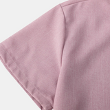 Chemise Casual en Coton Uni pour Homme avec Boutons et Manches Courtes Respirantes