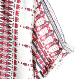 Chemise à Manches Courtes en Coton de Plage pour Homme Blanche et Rouge Rayée