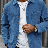 Cardigan en velours côtelé décontracté