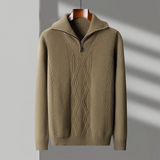 Pull Zippé en Laine Merino Taranto