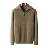Pull zippé en laine mérinos Taranto