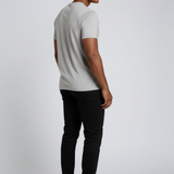 T-shirt Slim-Fit pour Hommes en Brume Argentée