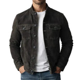 Veste en daim avec boutons