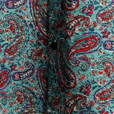 Chemise Vintage en Coton à Manches Courtes avec Imprimé Paisley pour Homme