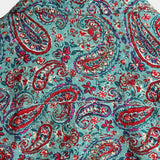 Chemise Vintage en Coton à Manches Courtes avec Boutons pour Homme en Style Paisley