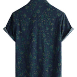 Chemise en Coton d'Été Florale Rétro Boho pour Homme