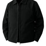 Veste en Twill Légère pour Hommes – Noir – Coupe Standard