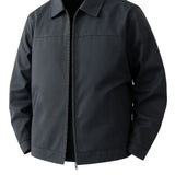 Veste en Twill Légère pour Hommes – Gris Foncé – Coupe Standard