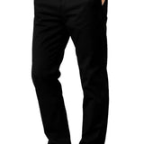 Pantalons pour hommes – Coupe droite en coton avec élasticité