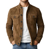 Veste en daim avec boutons