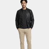 Veste en cuir essentielle
