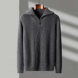 Pull Zippé en Laine Merino Taranto