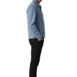 Veste en Suède Bleu Poussiéreux pour Hommes – Élégante et Polyvalente Veste de Tous les Jours