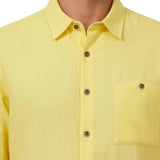 Chemise en lin Monaco – jaune clair