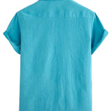 Chemise en Coton à Manches Courtes Décontractée