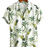 Chemise en Coton d'Été pour Homme avec Design de Pina Florale Tropicale