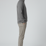 Pull Herre à Zip Demi avec Col Montant – Gris