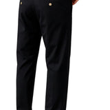 Pantalons pour hommes – Coupe droite en coton avec élasticité