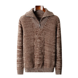 Pull zippé en laine mérinos Taranto