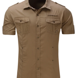 Chemise à Manches Courtes en Coton pour Homme