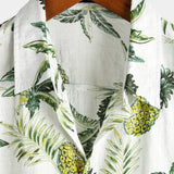 Chemise en Coton d'Été pour Homme avec Design de Pina Florale Tropicale