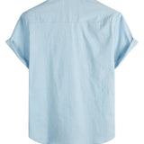 Chemise Casual en Coton à Manches Courtes pour Homme