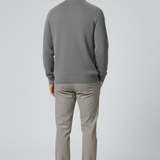 Pull Herre à Zip Demi avec Col Montant – Gris