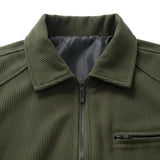 Veste en velours côtelé pour homme – Vert armée