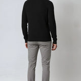 Pull Herre à Col Montant et Zip Demi – Noir