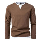 T-shirt à manches longues Alwin Premium en coton peigné
