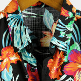 Chemise à Manches Courtes en Coton à Fleurs pour Homme