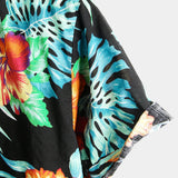 Chemise à Manches Courtes en Coton à Fleurs pour Homme