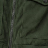 Veste en velours côtelé pour homme – Vert armée