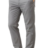 Pantalons pour hommes – Coupe droite en coton avec élasthanne