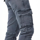 Pantalons Cargo Stretch Marino