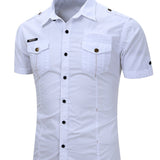 Chemise à Manches Courtes en Coton pour Homme