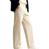 Chinos Herre en beige sable – coupe ample