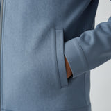Veste en Suède Bleu Poussiéreux pour Hommes – Élégante et Polyvalente Veste de Tous les Jours