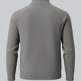 Pull Herre à Zip Demi avec Col Montant – Gris