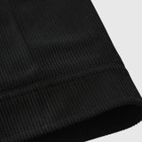 Veste homme en velours avec col en sherpa et boutons-pression - Noir