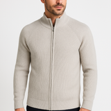 Four Seasons Cardigan zippé en laine mérinos