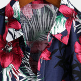 Chemise à Manches Courtes en Coton à Fleurs pour Homme