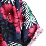 Chemise à Manches Courtes en Coton à Fleurs pour Homme