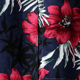 Chemise à Manches Courtes en Coton à Fleurs pour Homme