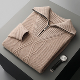 Pull Zippé en Laine Merino Taranto