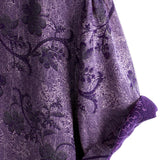 Chemise en Coton Vintage pour Homme Violet d'Été Respirante à Manches Courtes