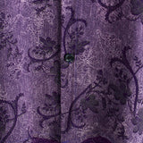 Chemise en Coton Vintage pour Homme Violet d'Été Respirante à Manches Courtes