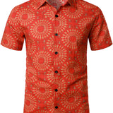 Chemise Hawaïenne en Coton Boho Vintage à Manches Courtes pour Homme des Années 70