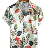 Chemise Hawaïenne en Coton à Boutons pour Homme